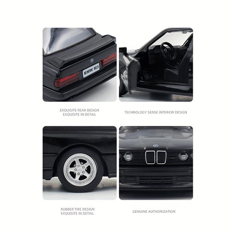 RMZ Simulation 1:36 Alloy Retro BMW M3 Car Model Children's Toy Car Decoration Return Car Door Opening Collection Gift Birthday Gift Christmas Halloween Gift