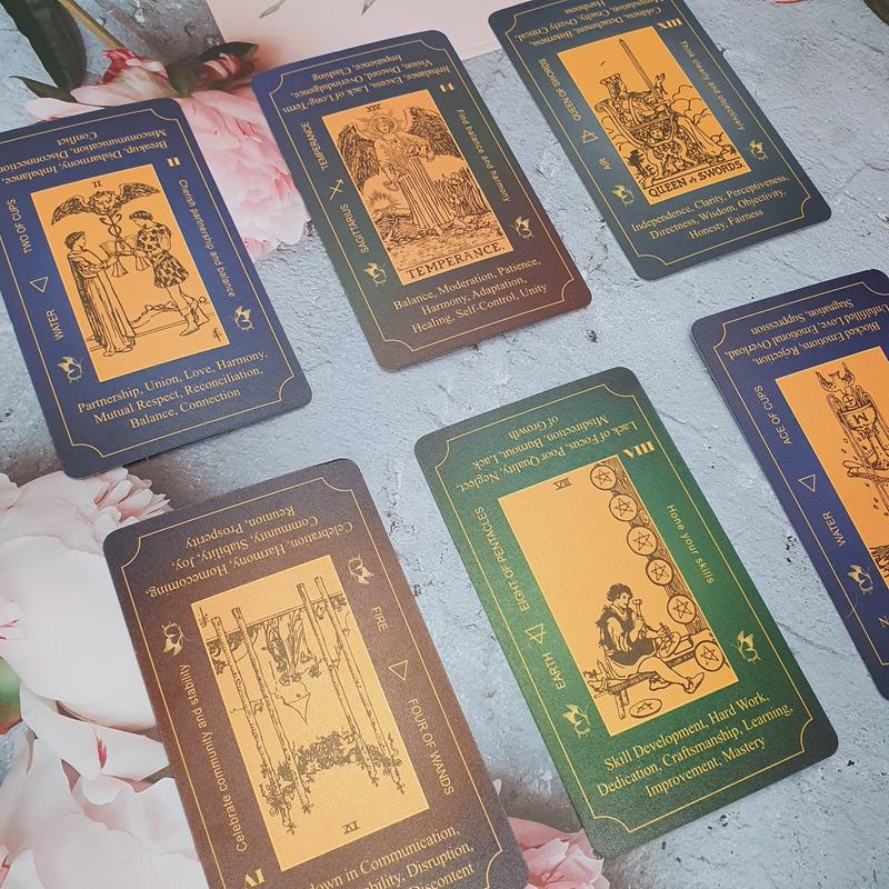 Spiritual Butterfly Tarot Deck With Keywords | Party Gift | Mystical Festive Supplies