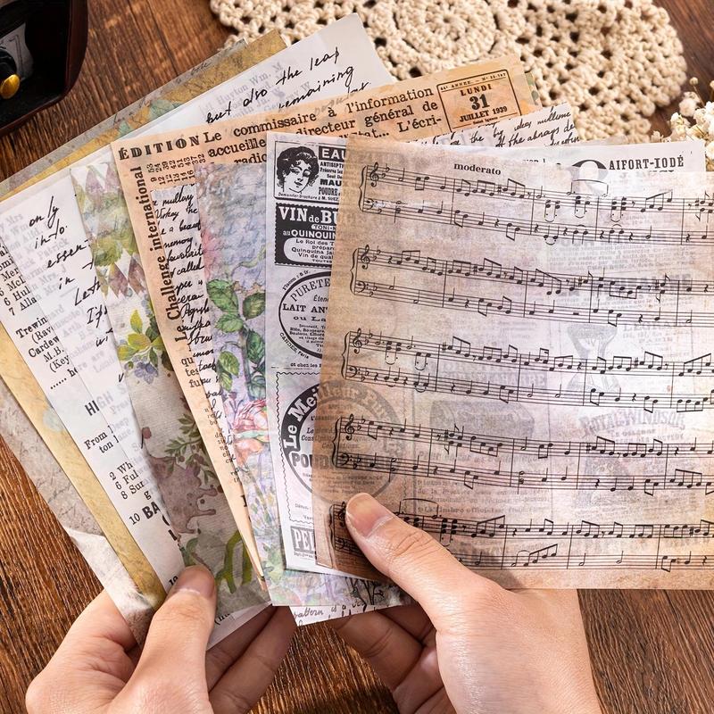 Random Color Oil Paper Material, 15pcs Waterproof Scrapbooking Diy Paper, Handmade Greeting Cards for Gifts Wrapping