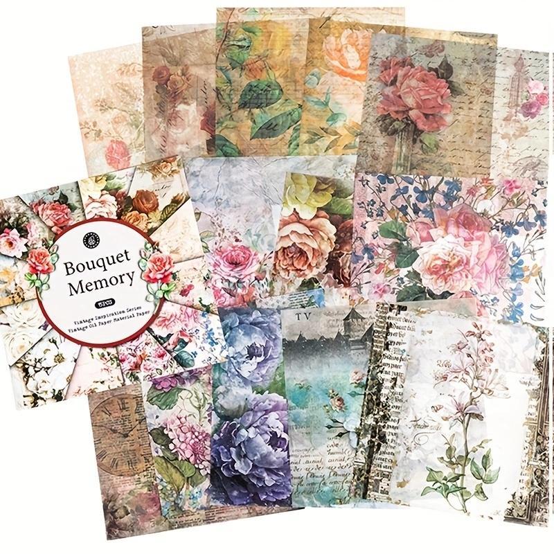 Random Color Oil Paper Material, 15pcs Waterproof Scrapbooking Diy Paper, Handmade Greeting Cards for Gifts Wrapping