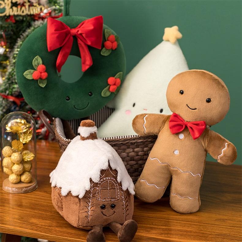 Plush toy Gingerbread house Christmas gift Gingerbread man Children's day toy