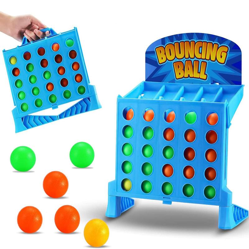 Bounce Balls Shots Game, Connect 4 Game, 4 In a Row Ball Bounce Game, Bounce Off Party Game Jumping Ball Tabletop Game,Connect Four Jumping Ball Game, Parent-Child Interaction Board Game Educational Toy, Halloween Gifts