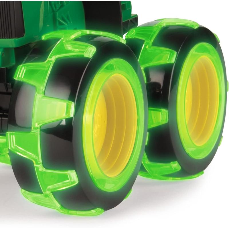 John Deere Tractor - Monster Treads Lightning Wheels - Motion Activated Light Up Monster Truck Toy - John Deere Toys - Frustration Free Packaging - Kids Outdoor Toys Ages 3 Years and Up