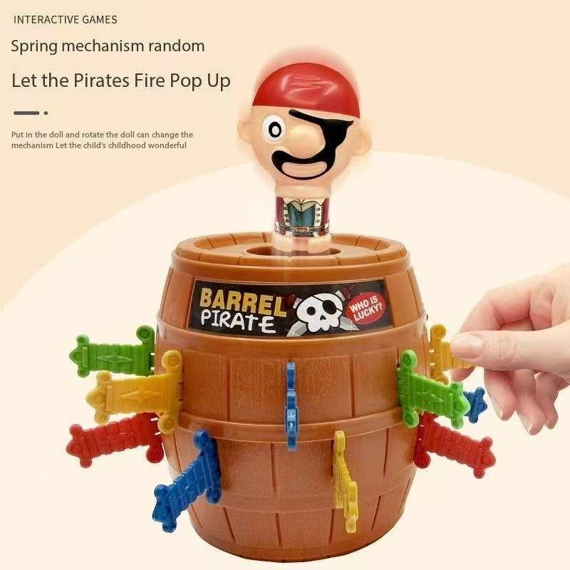 Jumping Pirates Bucket Board Game for Kids - Interactive and Fun Design + Easy-to-Play Family Game + Portable & Durable + TikTok Trending Toy