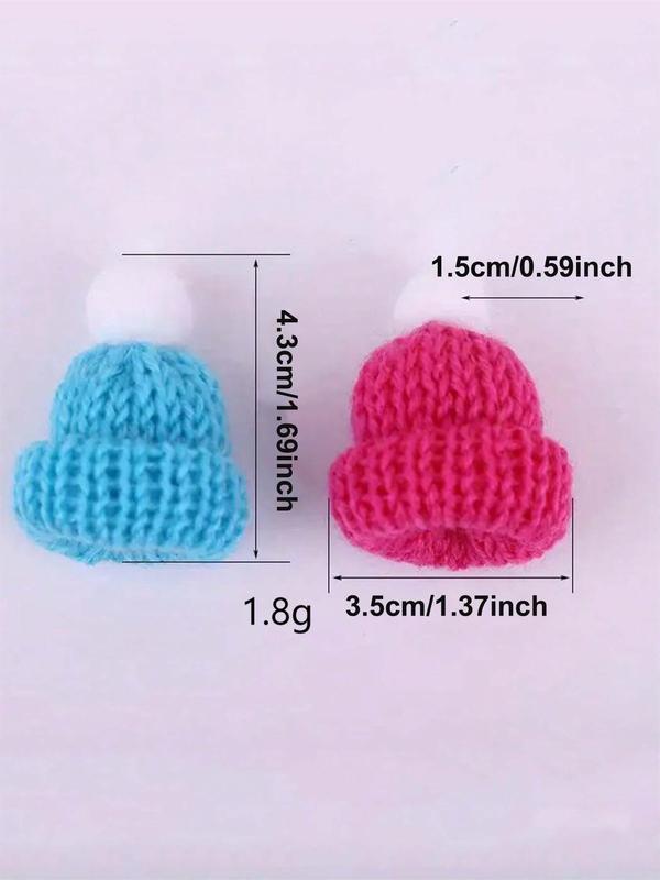 Random Color Knit Hat & Finger Cap, 5 10 20pcs Cute Knit Hat & Finger Cap, Diy Jewelry Accessories for DIY Jewelry Making