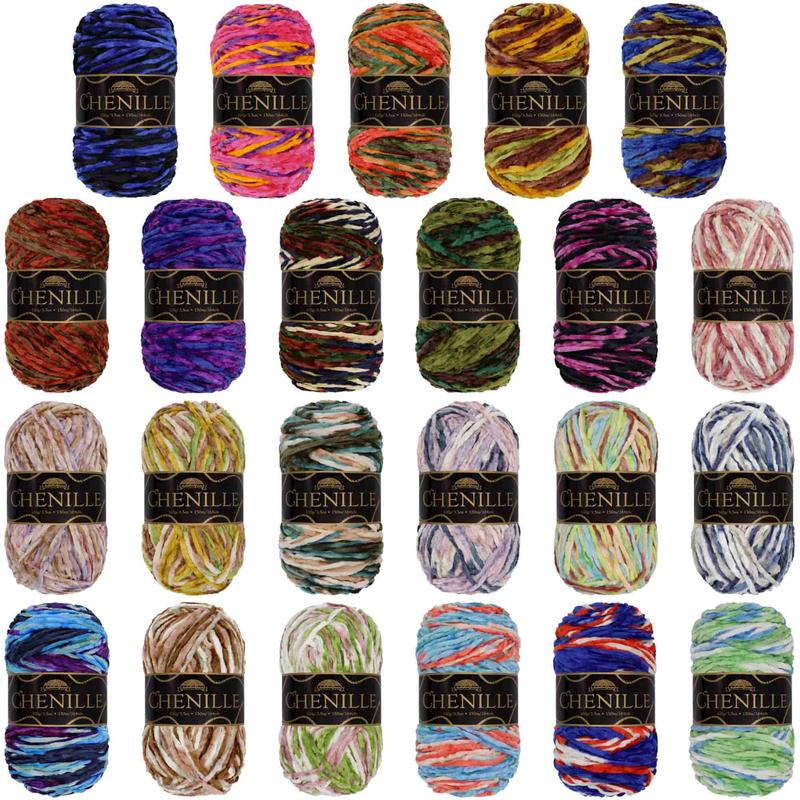 Chenille Yarn: Variegated Packs