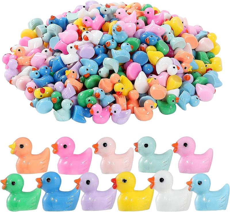 Mini Ducks 220 Pack Tiny Duck Figurines Bulk for Dollhouse Decor Accessories