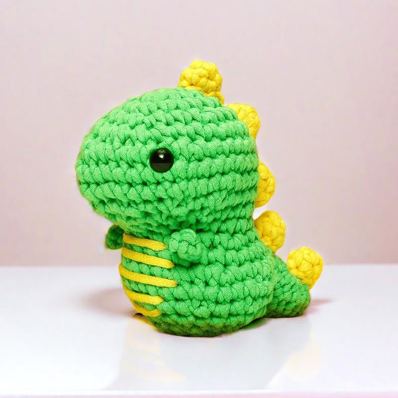 Beginners Crochet Kit | Easy Peasy Dinosaur Yarn, Video Tutorials & Step-by-Step Instructions | Featured on Shark Tank | Learn to Crochet Easily