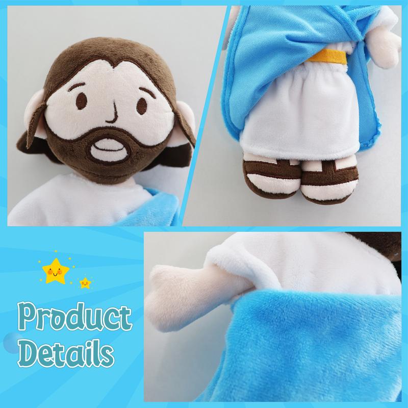 Yelakey Jesus Rides a Donkey Plush Toy stuffed toys plushies for kids children, 11.8in Jesus, 9.8in Donkey, Soft and Safe,  Lovely Religious Gift for Kids, Christian Baptism Gift,Thanksgiving Christmas Gift