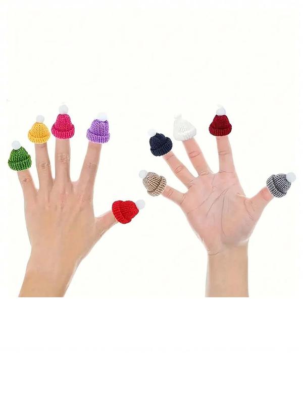 Random Color Knit Hat & Finger Cap, 5 10 20pcs Cute Knit Hat & Finger Cap, Diy Jewelry Accessories for DIY Jewelry Making