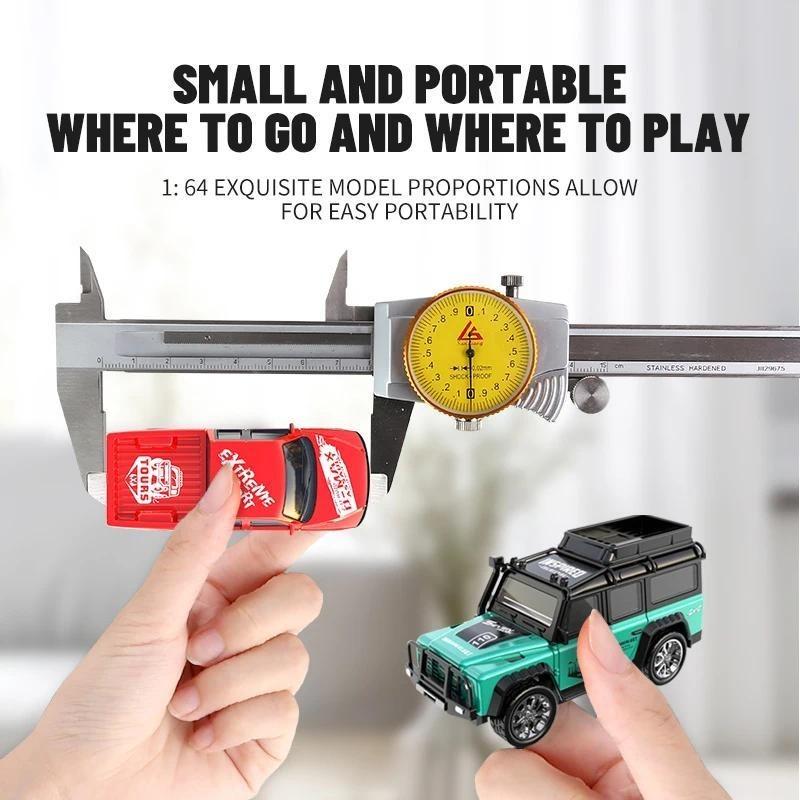 1 64 Mini RC Drift Car, Tiny Alloy Truck,Remote Control RWD Off-Road Vehicle,USB Rechargeable,Birthday Gift for Boys Children,Electric Toys 2.4GHz Control,RC Drift Hobby