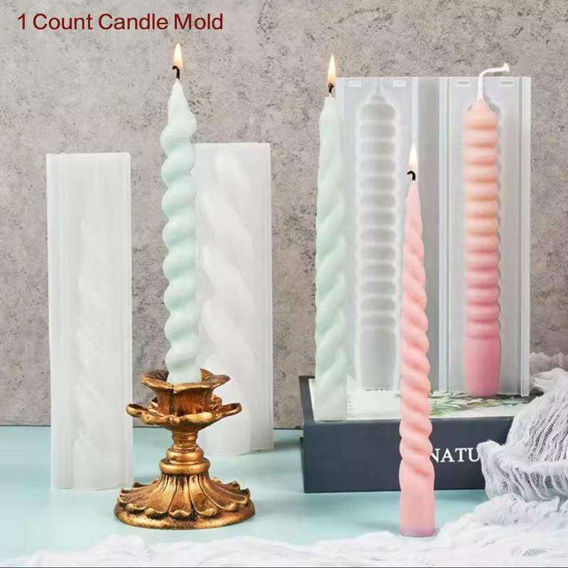 Silicone Candle Mold, DIY Long Spiral Candle Mold, Candle Making Mold for Home Decor