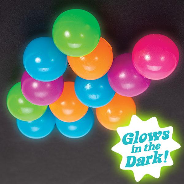 Schylling NeeDoh Stickums - 12 Pack Glow in the Dark Sticky NeeDoh Globs for Age 3+