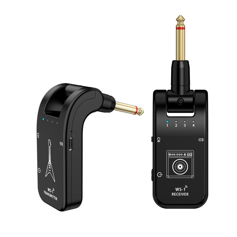 2.4G Wireless Guitar Transmitter Receiver, Wireless Audio Transmission Device, Musical Instrument Accessories for Guitar, Bass, Trumpet, Stocking Fillers Gift