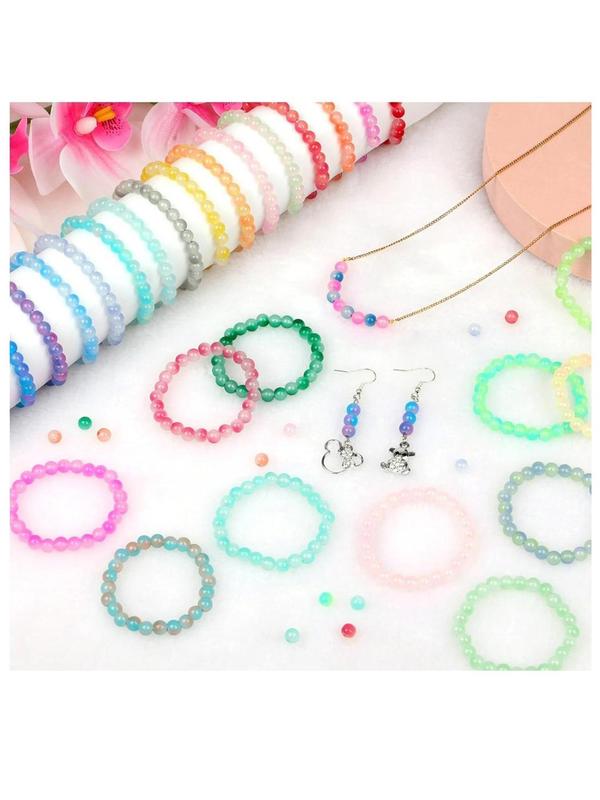 6mm Ombre Color Glass Bead, DIY Jewelry Making Supplies for Bracelet Necklace Earrings, Fashion Accessories for Women & Girls