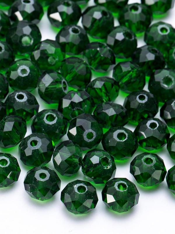 Artificial Crystal Beads, Mixed Size Green Glass Beads, DIY Decorative Beads for Jewelry Making, Fashion Accessories for Bracelet & Necklace