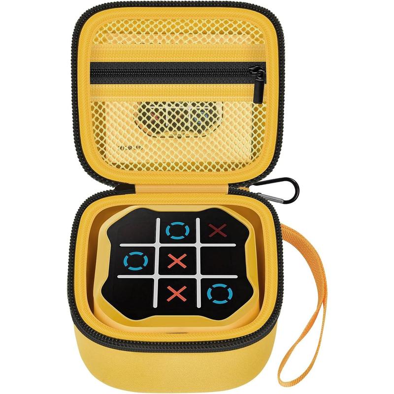 Tic Tac Toe Bolt Game 3-in-1 Handheld Puzzle Game Console, Fidget Toys Board Games Storage Organizer Holder Box for Kids and Adults (Bag Only)