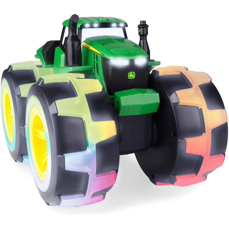 John Deere Tractor - Monster Treads Lightning Wheels - Motion Activated Light Up Monster Truck Toy - John Deere Toys - Frustration Free Packaging - Kids Outdoor Toys Ages 3 Years and Up