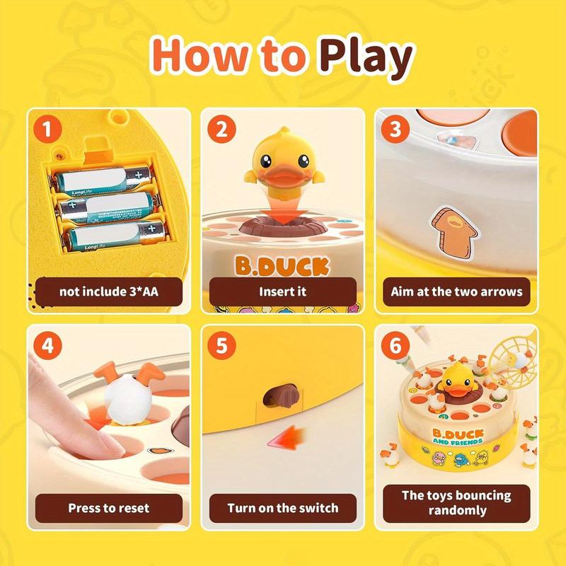 B.Duck Games for Kids Age 4-6,Bounce And Catch Duck Board Gamesfor Kids 4-8,8-12,Family Games Toysfor 5-7 Boys Girls, Ideal Holiday Gift