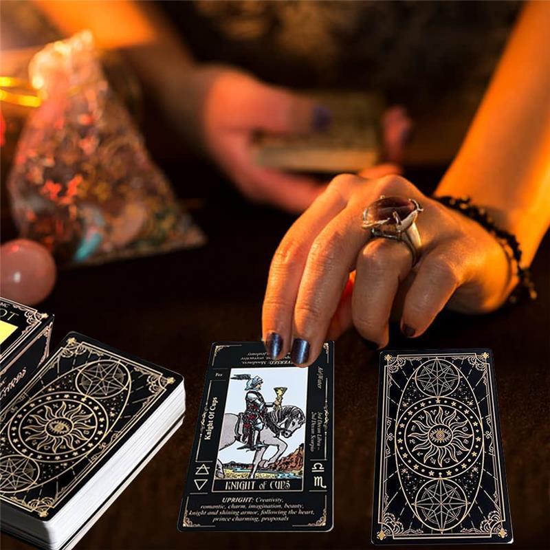 Tarot Cards Set, Tarot Cards for Beginners with Meanings on Them，Tarot Cards with Guide Book for Beginners